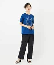 R6LIB40260 HIROKO BIS(小さいサイズ)(メゾン ドゥ サンク) 【小さいサイズ/洗濯機で洗える】2WAYストレッチベルボトムパンツ ブラック