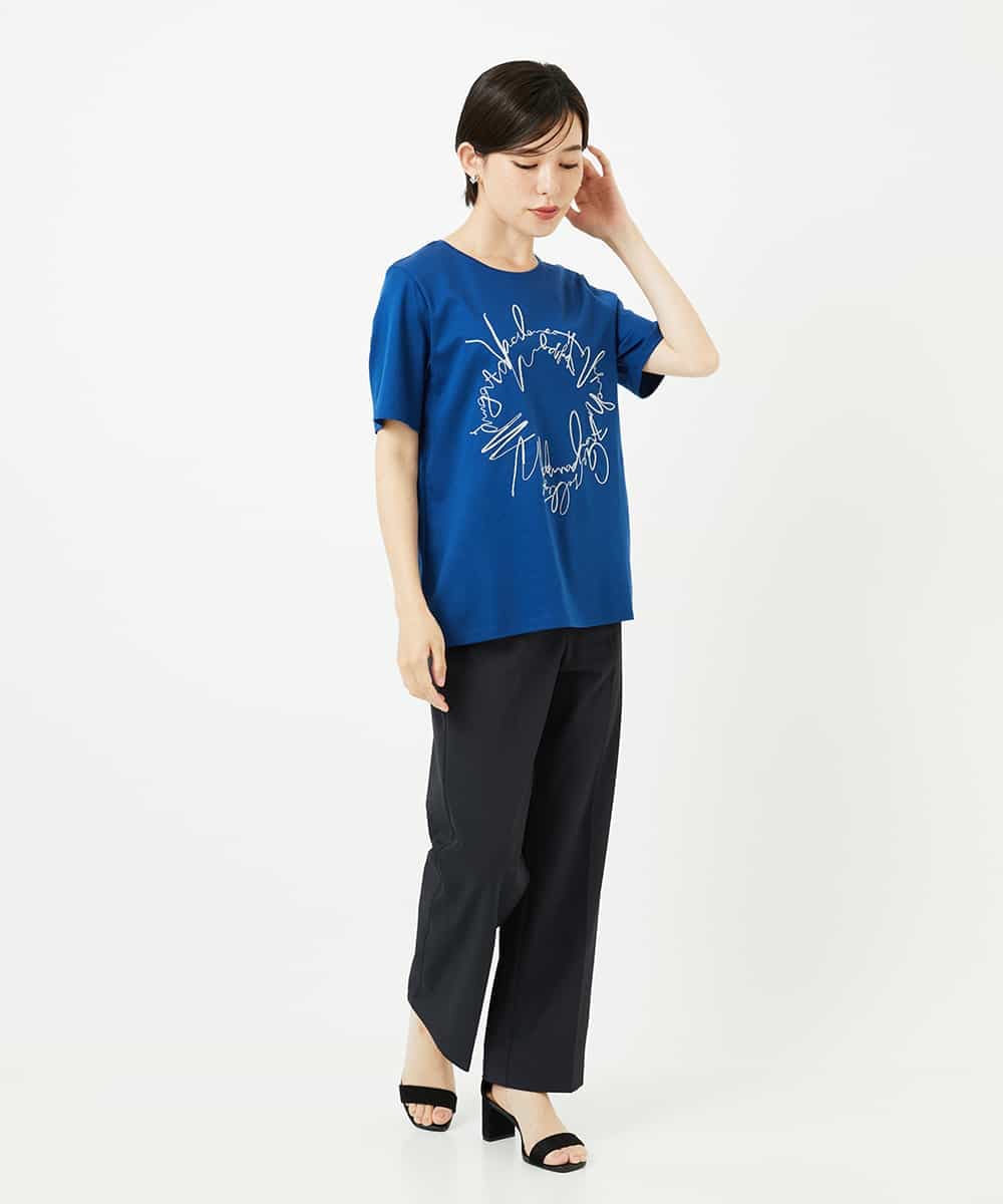 R6LIB40260 HIROKO BIS(小さいサイズ)(メゾン ドゥ サンク) 【小さいサイズ/洗濯機で洗える】2WAYストレッチベルボトムパンツ ブラック