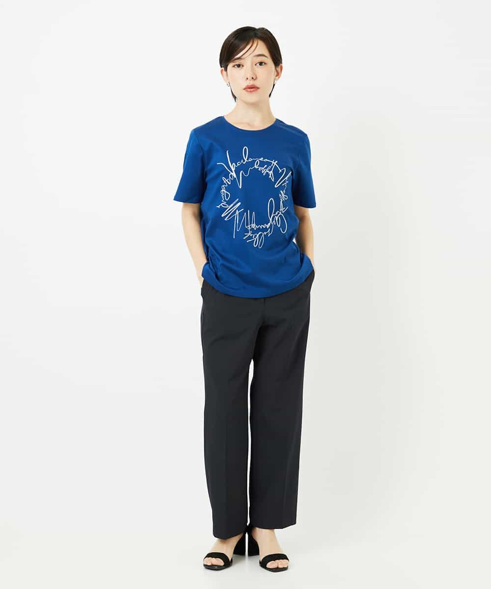 R6LIB40260 HIROKO BIS(小さいサイズ)(メゾン ドゥ サンク) 【小さいサイズ/洗濯機で洗える】2WAYストレッチベルボトムパンツ ブラック