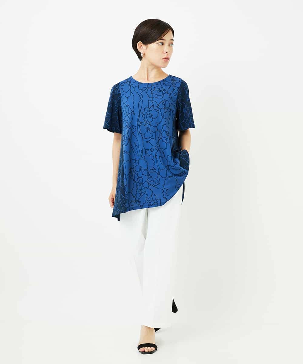 R6LIB40260 HIROKO BIS(小さいサイズ)(メゾン ドゥ サンク) 【小さいサイズ/洗濯機で洗える】2WAYストレッチベルボトムパンツ ブラック
