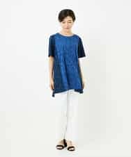 R6LIB40260 HIROKO BIS(小さいサイズ)(メゾン ドゥ サンク) 【小さいサイズ/洗濯機で洗える】2WAYストレッチベルボトムパンツ ブラック