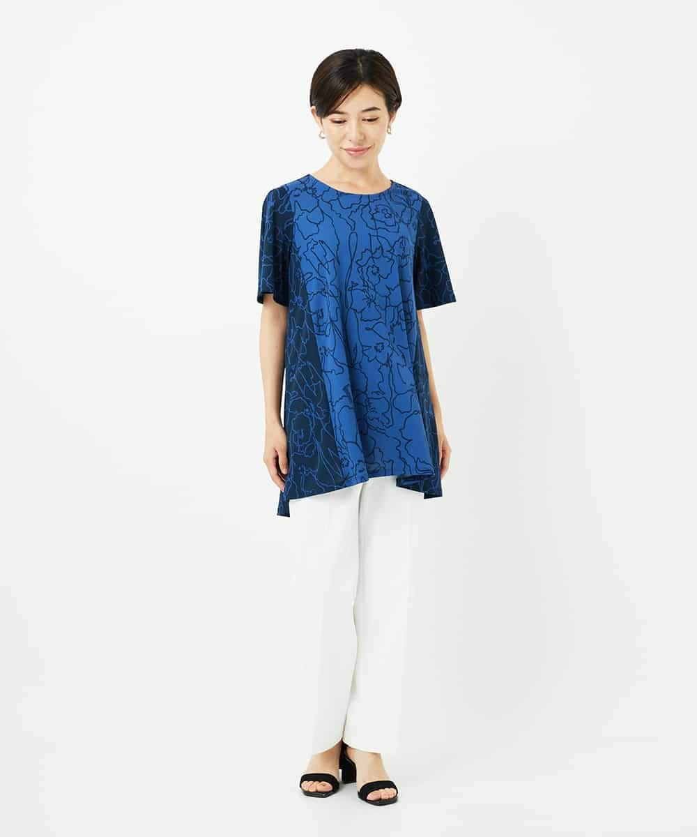 R6LIB40260 HIROKO BIS(小さいサイズ)(メゾン ドゥ サンク) 【小さいサイズ/洗濯機で洗える】2WAYストレッチベルボトムパンツ ブラック