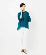 R6LIB40260 HIROKO BIS(小さいサイズ)(メゾン ドゥ サンク) 【小さいサイズ/洗濯機で洗える】2WAYストレッチベルボトムパンツ ブラック
