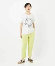 R6LIB50170 HIROKO BIS(小さいサイズ)(メゾン ドゥ サンク) 【小さいサイズ/接触冷感/吸汗速乾/洗濯機で洗える】センタークリースプルオンパンツ グリーン