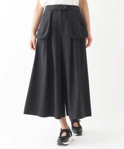 R6LIW21260 HIROKO BIS(小さいサイズ) 【小さいサイズ】タックフレアデザインスカーチョ/2WAY/ポケット付きベルト/洗濯機で洗える