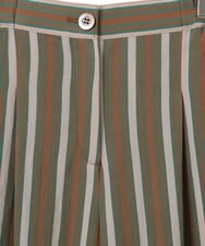 R6LLP15330 HIROKO BIS(小さいサイズ)(メゾン ドゥ サンク) 【小さいサイズ】ストライプパターンワイドパンツ ブラウン系