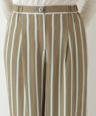 R6LLP15330 HIROKO BIS(小さいサイズ)(メゾン ドゥ サンク) 【小さいサイズ】ストライプパターンワイドパンツ ブラウン系