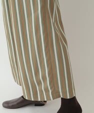 R6LLP15330 HIROKO BIS(小さいサイズ)(メゾン ドゥ サンク) 【小さいサイズ】ストライプパターンワイドパンツ ブラウン系
