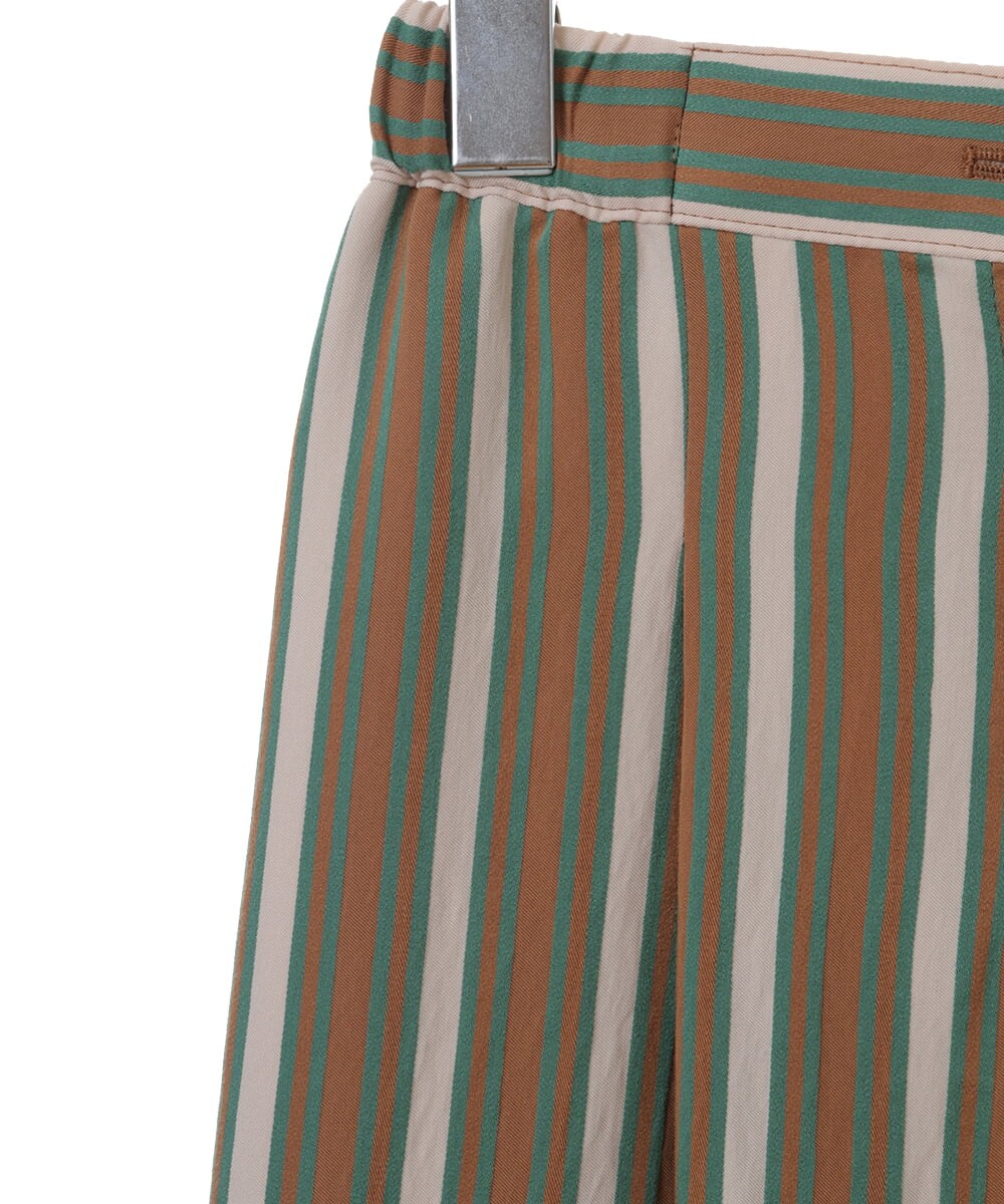 R6LLP15330 HIROKO BIS(小さいサイズ)(メゾン ドゥ サンク) 【小さいサイズ】ストライプパターンワイドパンツ ブラウン系