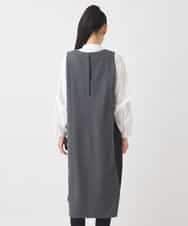 R6PAD27330 HIROKO BIS(小さいサイズ)(メゾン ドゥ サンク) 【小さいサイズ】異素材Vネックジャンパースカート グレー