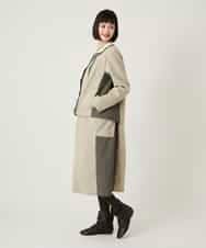 R6PAD27330 HIROKO BIS(小さいサイズ)(メゾン ドゥ サンク) 【小さいサイズ】異素材Vネックジャンパースカート グレー