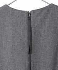 R6PAD27330 HIROKO BIS(小さいサイズ)(メゾン ドゥ サンク) 【小さいサイズ】異素材Vネックジャンパースカート グレー