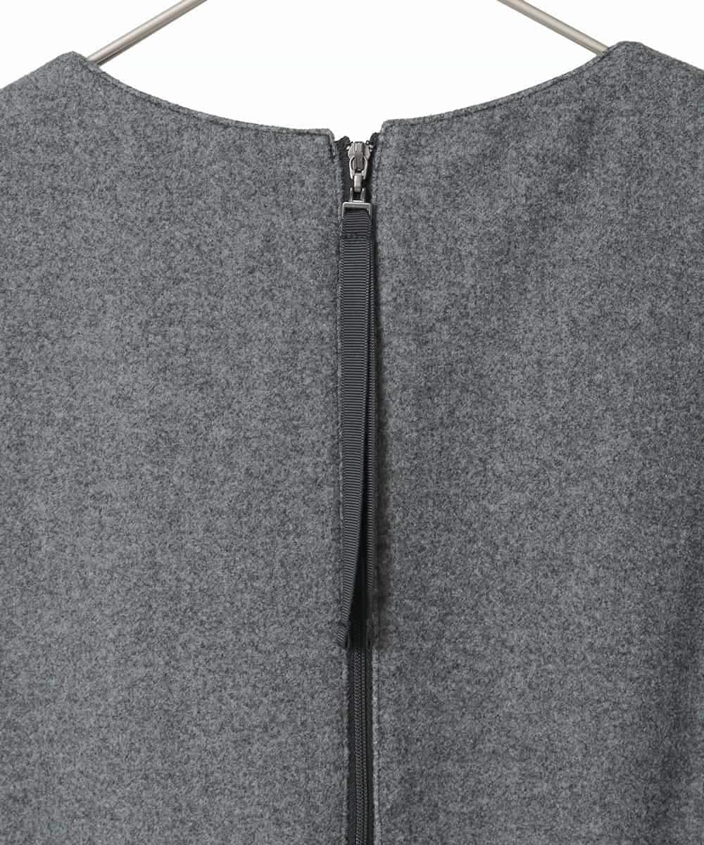 R6PAD27330 HIROKO BIS(小さいサイズ)(メゾン ドゥ サンク) 【小さいサイズ】異素材Vネックジャンパースカート グレー