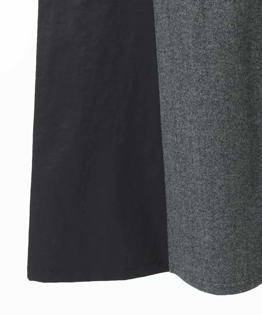 R6PAD27330 HIROKO BIS(小さいサイズ)(メゾン ドゥ サンク) 【小さいサイズ】異素材Vネックジャンパースカート グレー