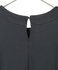 R6PAE42490 HIROKO BIS(小さいサイズ)(メゾン ドゥ サンク) 【小さいサイズ】ラインアクセント切り替えデザインポンチワンピース ブラック