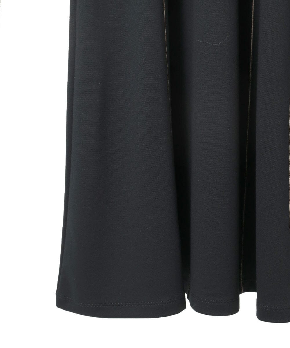 R6PAE42490 HIROKO BIS(小さいサイズ)(メゾン ドゥ サンク) 【小さいサイズ】ラインアクセント切り替えデザインポンチワンピース ブラック