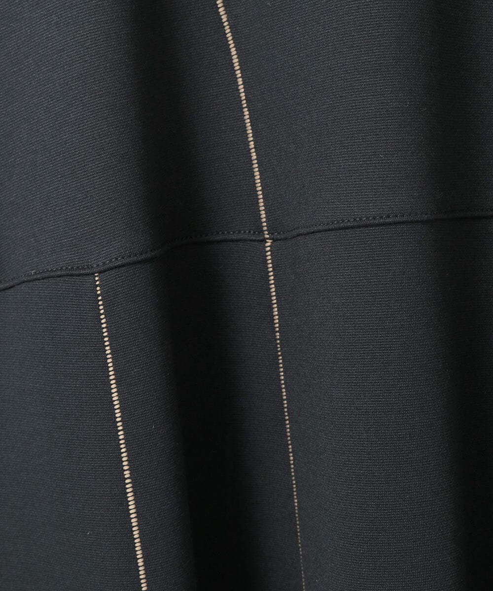 R6PAE42490 HIROKO BIS(小さいサイズ)(メゾン ドゥ サンク) 【小さいサイズ】ラインアクセント切り替えデザインポンチワンピース ブラック