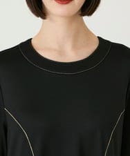 R6PAE42490 HIROKO BIS(小さいサイズ)(メゾン ドゥ サンク) 【小さいサイズ】ラインアクセント切り替えデザインポンチワンピース ブラック