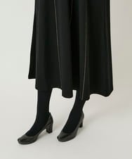 R6PAE42490 HIROKO BIS(小さいサイズ)(メゾン ドゥ サンク) 【小さいサイズ】ラインアクセント切り替えデザインポンチワンピース ブラック