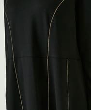 R6PAE42490 HIROKO BIS(小さいサイズ)(メゾン ドゥ サンク) 【小さいサイズ】ラインアクセント切り替えデザインポンチワンピース ブラック