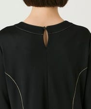 R6PAE42490 HIROKO BIS(小さいサイズ)(メゾン ドゥ サンク) 【小さいサイズ】ラインアクセント切り替えデザインポンチワンピース ブラック