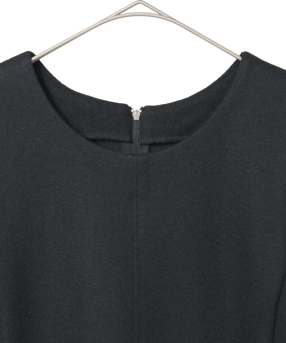 R6PAF02390 HIROKO BIS(小さいサイズ)(メゾン ドゥ サンク) 【小さいサイズ】スムースウールAラインジャンパースカート ブラック