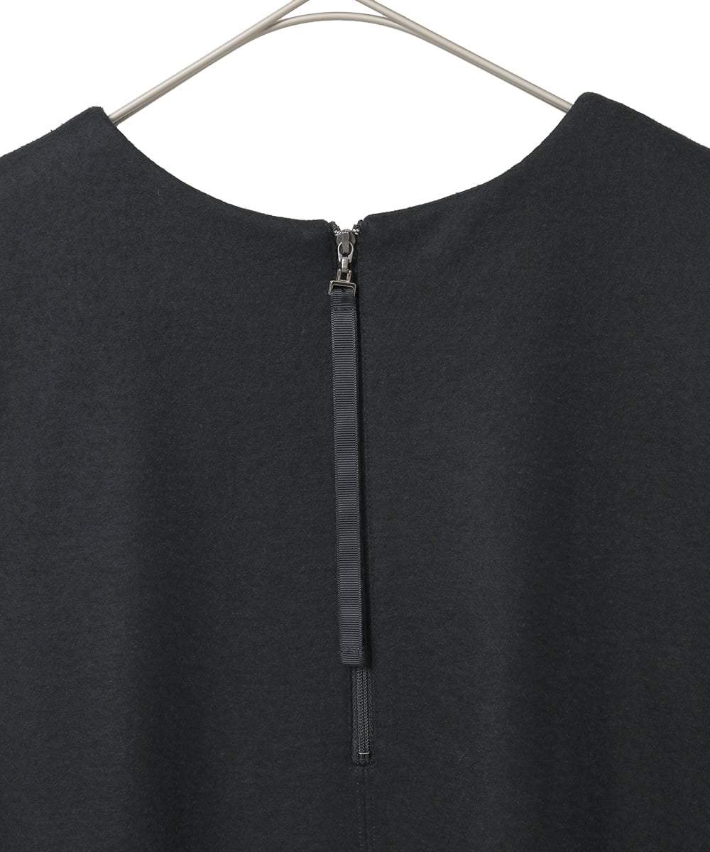 R6PAF02390 HIROKO BIS(小さいサイズ)(メゾン ドゥ サンク) 【小さいサイズ】スムースウールAラインジャンパースカート ブラック