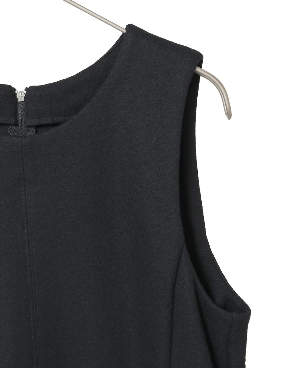 R6PAF02390 HIROKO BIS(小さいサイズ)(メゾン ドゥ サンク) 【小さいサイズ】スムースウールAラインジャンパースカート ブラック