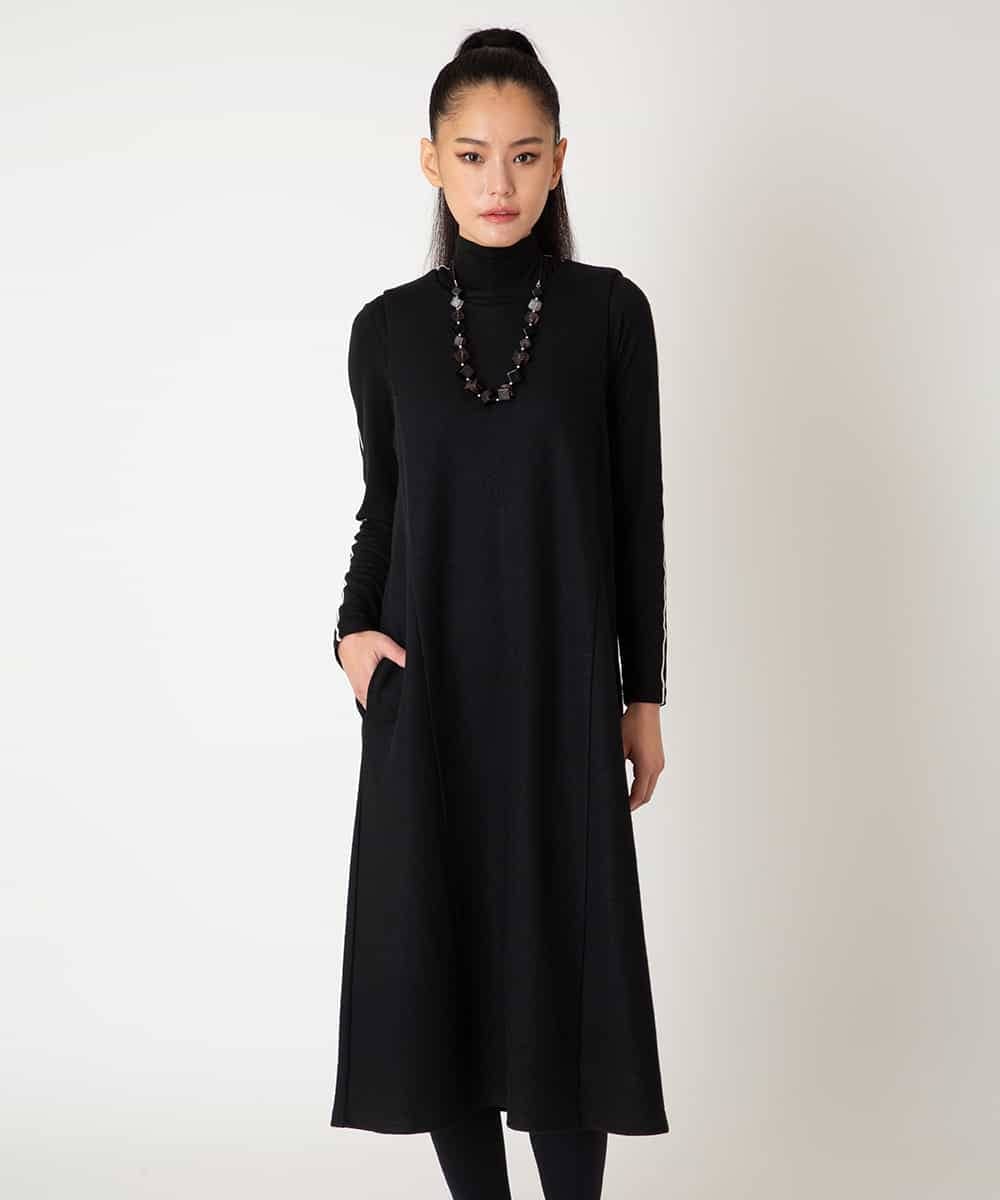 R6PAF02390 HIROKO BIS(小さいサイズ)(メゾン ドゥ サンク) 【小さいサイズ】スムースウールAラインジャンパースカート ブラック