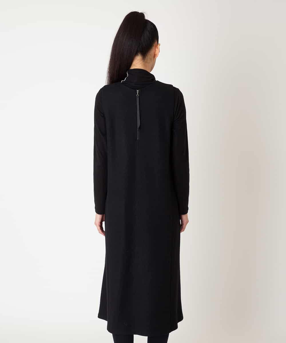 R6PAF02390 HIROKO BIS(小さいサイズ)(メゾン ドゥ サンク) 【小さいサイズ】スムースウールAラインジャンパースカート ブラック