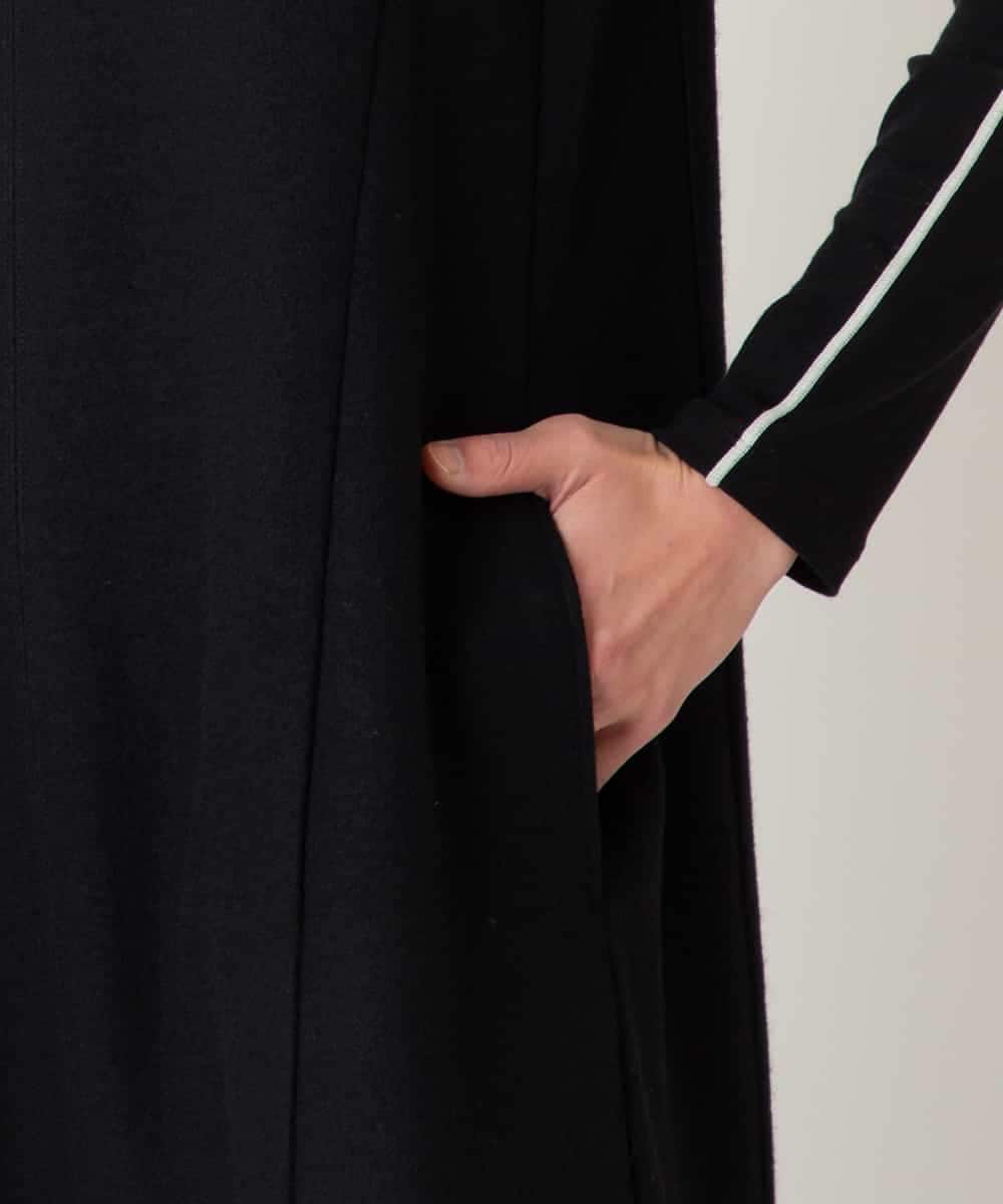 R6PAF02390 HIROKO BIS(小さいサイズ)(メゾン ドゥ サンク) 【小さいサイズ】スムースウールAラインジャンパースカート ブラック