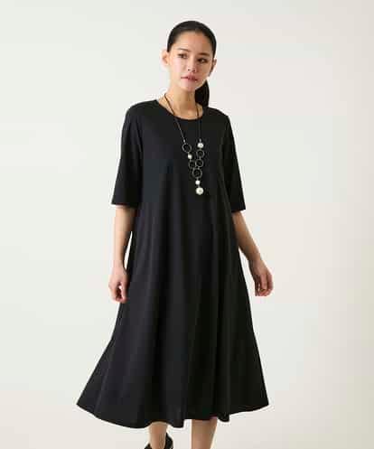 R6PFD37360 HIROKO BIS(小さいサイズ) 【小さいサイズ】切り替えフレアジャージーワンピース