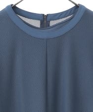 R6PGA63330 HIROKO BIS(小さいサイズ)(メゾン ドゥ サンク) 【小さいサイズ】ラッセルメッシュAラインワンピース ブルー