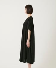 R6PGE02390 HIROKO BIS(小さいサイズ)(メゾン ドゥ サンク) 【小さいサイズ】ケープスリーブデザインワンピース ブラック