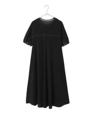 R6PGE02390 HIROKO BIS(小さいサイズ)(メゾン ドゥ サンク) 【小さいサイズ】ケープスリーブデザインワンピース ブラック