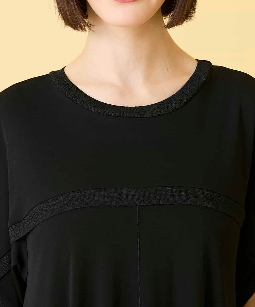 R6PGE02390 HIROKO BIS(小さいサイズ)(メゾン ドゥ サンク) 【小さいサイズ】ケープスリーブデザインワンピース ブラック