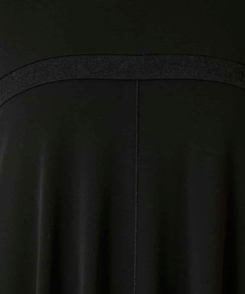 R6PGE02390 HIROKO BIS(小さいサイズ)(メゾン ドゥ サンク) 【小さいサイズ】ケープスリーブデザインワンピース ブラック