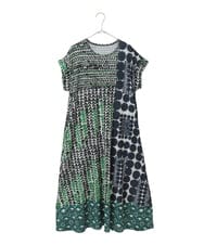 R6PIE06360 HIROKO BIS(小さいサイズ)(メゾン ドゥ サンク) 【小さいサイズ】グラフィカルデザインカットソーワンピース /洗濯機で洗える イエロー