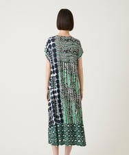 R6PIE06360 HIROKO BIS(小さいサイズ)(メゾン ドゥ サンク) 【小さいサイズ】グラフィカルデザインカットソーワンピース グリーン