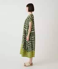 R6PIE06360 HIROKO BIS(小さいサイズ)(メゾン ドゥ サンク) 【小さいサイズ】グラフィカルデザインカットソーワンピース /洗濯機で洗える イエロー