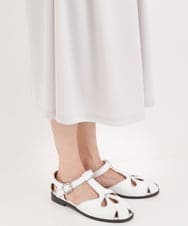 R6PIT22290 HIROKO BIS(小さいサイズ)(メゾン ドゥ サンク) 【小さいサイズ/洗える】シフォンケープジョイントワンピース ライトグレー