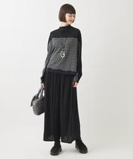 R6QAC42290 HIROKO BIS(小さいサイズ)(メゾン ドゥ サンク) 【小さいサイズ】プリーツニットパンツ ブラック