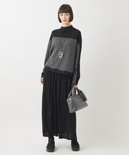 R6QAC42290 HIROKO BIS(小さいサイズ)(メゾン ドゥ サンク) 【小さいサイズ】プリーツニットパンツ ブラック