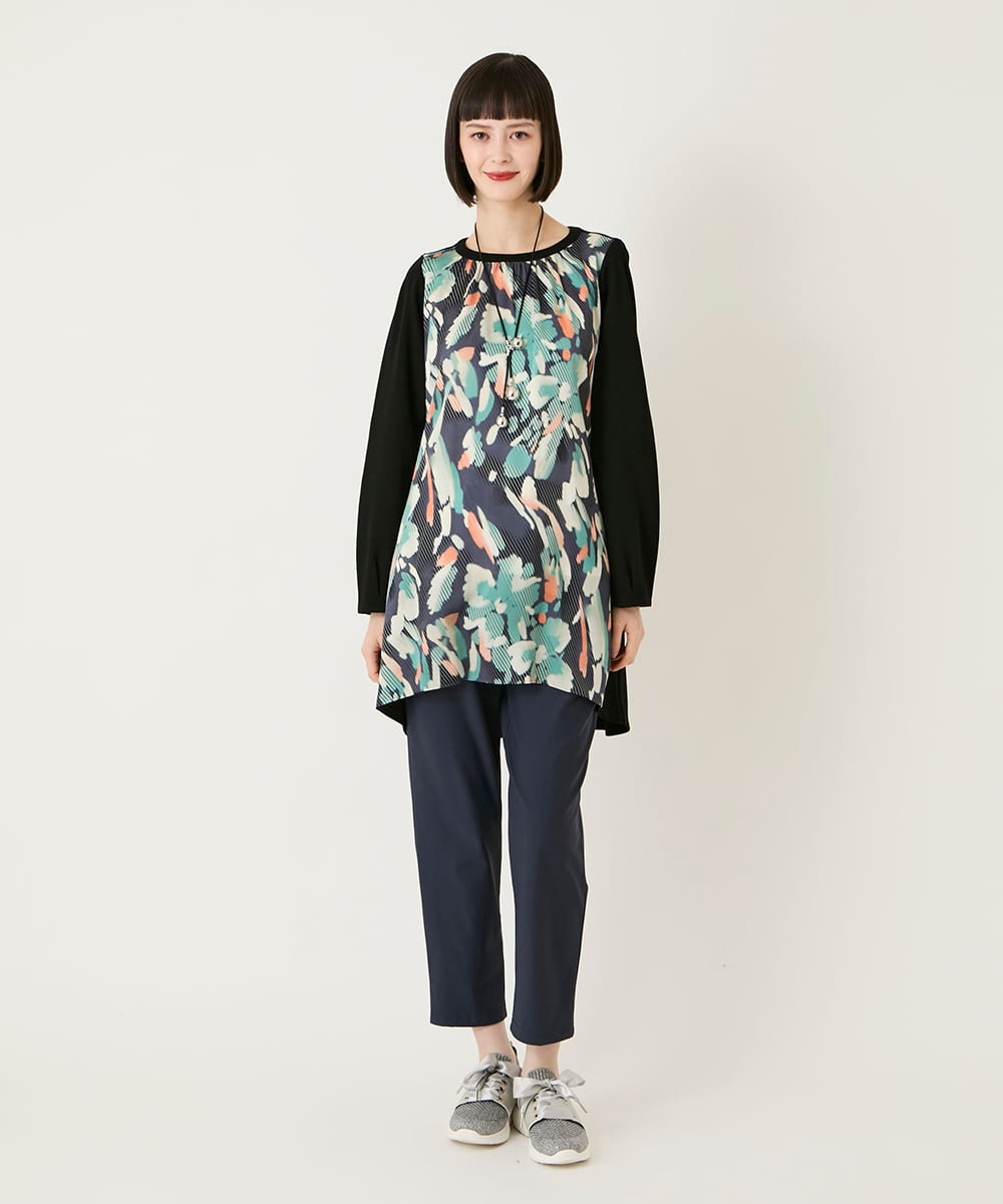 R6QAE30190 HIROKO BIS(小さいサイズ)(メゾン ドゥ サンク) 【小さいサイズ】裏起毛ジョガープルオンパンツ グレー