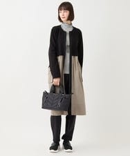 R6TAA20340 HIROKO BIS(小さいサイズ)(メゾン ドゥ サンク) 【小さいサイズ/洗える】タフタジョイントフロントジップワンピース ネイビー系