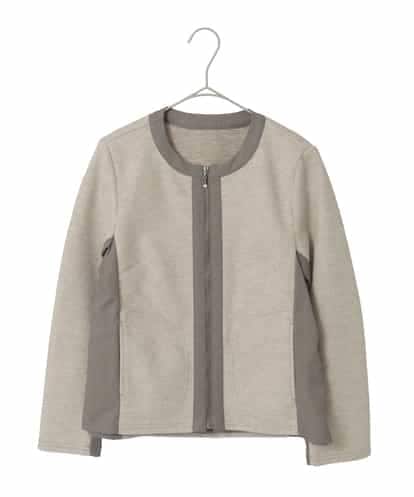 R6TAD25270 HIROKO BIS(小さいサイズ) 【小さいサイズ】異素材ノーカラージャケット