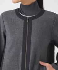 R6TAD25270 HIROKO BIS(小さいサイズ)(メゾン ドゥ サンク) 【小さいサイズ】異素材ノーカラージャケット グレー