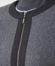 R6TAD25270 HIROKO BIS(小さいサイズ)(メゾン ドゥ サンク) 【小さいサイズ】異素材ノーカラージャケット グレー