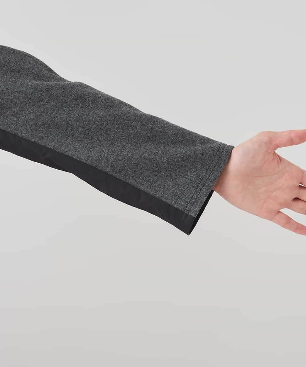 R6TAD25270 HIROKO BIS(小さいサイズ)(メゾン ドゥ サンク) 【小さいサイズ】異素材ノーカラージャケット グレー