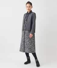 R6TAD25270 HIROKO BIS(小さいサイズ)(メゾン ドゥ サンク) 【小さいサイズ】異素材ノーカラージャケット グレー